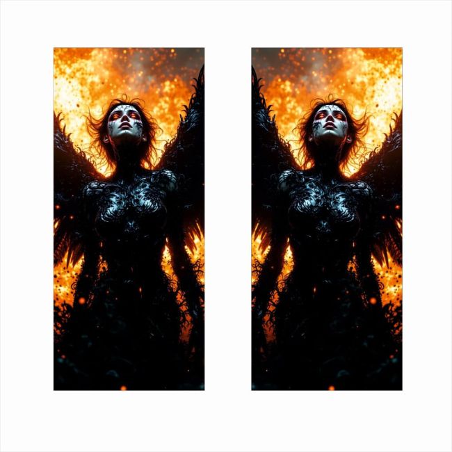 Set 2 stickere decorative pentru stalpii usilor, print autoadeziv de inalta rezolutie, dimensine 2 buc x 50 x 22 cm , cod: AVX-SSU-02