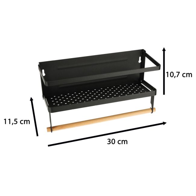 Raft magnetic de frigider 2in1, pentru condimente si prosop de bucatarie
